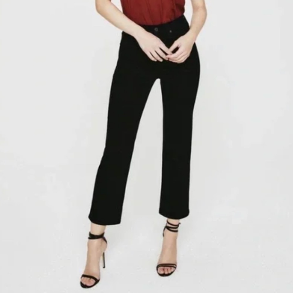 AG Adriano Goldschmied Black Straight Leg Jeans